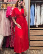 Încarcă imaginea în vizualizatorul Galerie, Rochie de vară pentru femei, plisată, cu decolteu în V, casual, de sărbătoare
