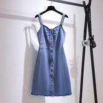 Încarcă imaginea în vizualizatorul Galerie, rochie din denim marime plus
