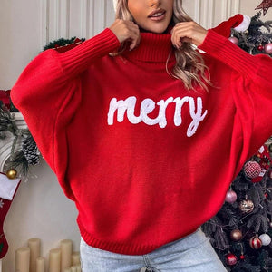 "MARRY" pulover din lana brodat