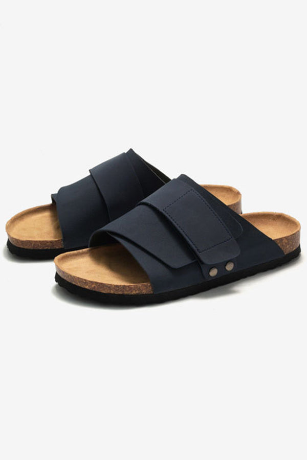 Sandale de plajă din piele mată, fără slip-on