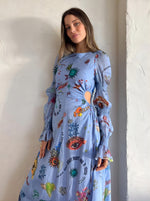 Încarcă imaginea în vizualizatorul Galerie, Rochie tip lanternă graffiti personalizată cu talie scobită
