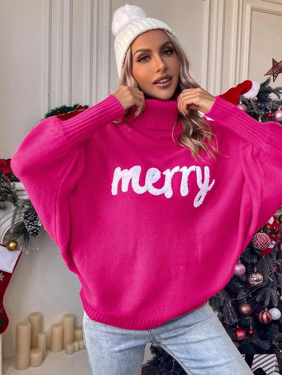 "MARRY" pulover din lana brodat