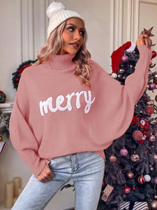 "MARRY" pulover din lana brodat
