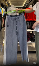 Încarcă imaginea în vizualizatorul Galerie, Pantaloni casual lejeri, drepți, cu dungi zebrate, pentru femei
