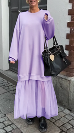Încarcă imaginea în vizualizatorul Galerie, Rochie casual pentru femei cu guler rotund și cusături din dantelă

