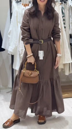 Încarcă imaginea în vizualizatorul Galerie, Rochie de damă cu rever, stil casual
