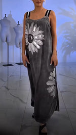 Încarcă imaginea în vizualizatorul Galerie, Rochie de damă cu bretele, imprimată, lavabilă, casual, lejeră, croială
