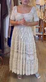 Încarcă imaginea în vizualizatorul Galerie, Rochie elegantă casual pentru femei, cu guler pătrat, din dantelă, culoare solidă
