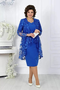 Set elegant de fuste din dantela din doua piese