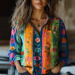 Încarcă imaginea în vizualizatorul Galerie, Camasa brodata vopsita natural cu coloranti vegetali
