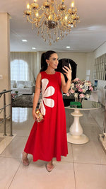 Încarcă imaginea în vizualizatorul Galerie, Rochie florală din bumbac cu șnur
