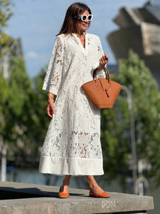 Rochie de dama eleganta cu decolteu in V din dantela