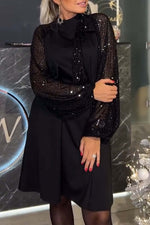 Încarcă imaginea în vizualizatorul Galerie, Rochie de dama patchwork cu paiete
