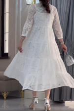 Încarcă imaginea în vizualizatorul Galerie, Rochie elegantă din dantelă pentru femei la modă
