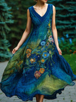 Încarcă imaginea în vizualizatorul Galerie, Rochie brodată manual cu coloranți naturali
