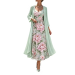 Încarcă imaginea în vizualizatorul Galerie, Set de două piese cu rochie maxi florală
