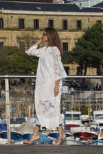 Încarcă imaginea în vizualizatorul Galerie, Rochie de dama eleganta cu decolteu in V din dantela
