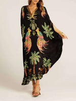 Încarcă imaginea în vizualizatorul Galerie, Rochie la modă, lejeră, cu imprimeu, și decolteu în V
