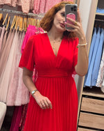 Încarcă imaginea în vizualizatorul Galerie, Rochie de vară pentru femei, plisată, cu decolteu în V, casual, de sărbătoare
