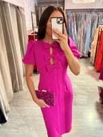 Încarcă imaginea în vizualizatorul Galerie, Rochie mulată cu decupaj și fundă
