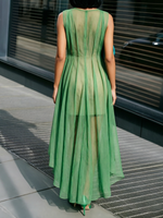 Încarcă imaginea în vizualizatorul Galerie, Rochie verde transparentă din plasă
