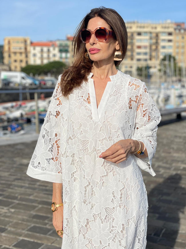 Rochie de dama eleganta cu decolteu in V din dantela