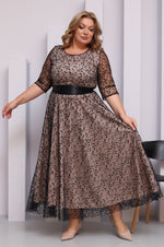 Încarcă imaginea în vizualizatorul Galerie, Rochie elegantă cu strat dublu pentru femei, mărime plus
