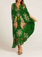Încarcă imaginea în vizualizatorul Galerie, Rochie la modă, lejeră, cu imprimeu, și decolteu în V
