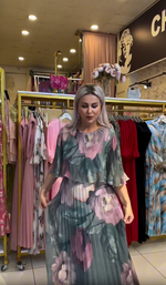 Încarcă imaginea în vizualizatorul Galerie, Rochie elegantă de vară pentru femei, confortabilă, cu imprimeu plisat
