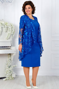 Set elegant de fuste din dantela din doua piese