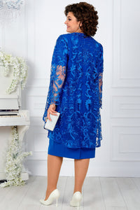 Set elegant de fuste din dantela din doua piese