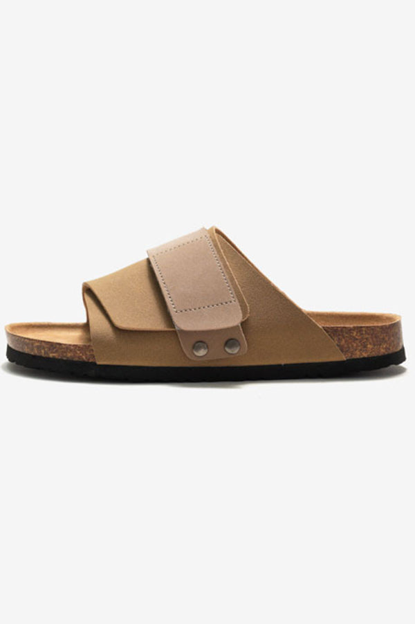 Sandale de plajă din piele mată, fără slip-on