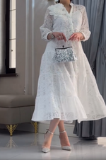 Încarcă imaginea în vizualizatorul Galerie, Rochie elegantă din dantelă pentru femei la modă
