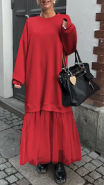 Încarcă imaginea în vizualizatorul Galerie, Rochie casual pentru femei cu guler rotund și cusături din dantelă
