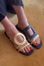Încarcă imaginea în vizualizatorul Galerie, Fashionable and Casual Colorblock Open-toe Sandals
