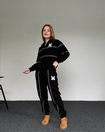 Încarcă imaginea în vizualizatorul Galerie, Costum cu dungi din bumbac, cu decolteu
