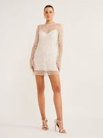 Încarcă imaginea în vizualizatorul Galerie, Crystal-embellished tulle mini dress
