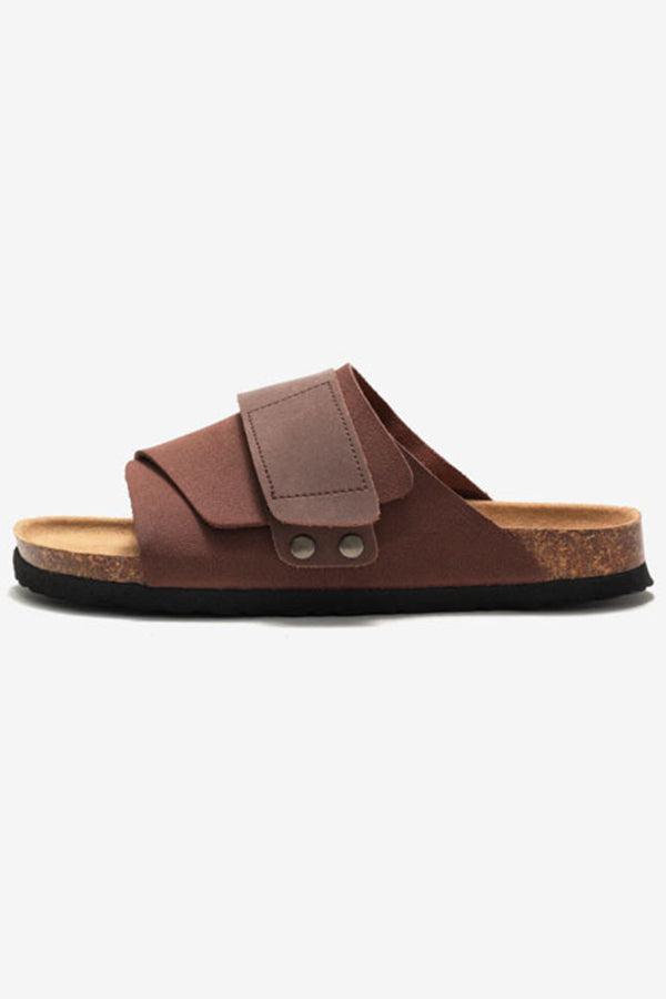 Sandale de plajă din piele mată, fără slip-on