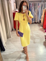 Încarcă imaginea în vizualizatorul Galerie, Rochie mulată cu decupaj și fundă

