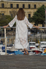 Încarcă imaginea în vizualizatorul Galerie, Rochie de dama eleganta cu decolteu in V din dantela
