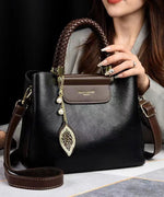 Încarcă imaginea în vizualizatorul Galerie, Fine Red Versatile Durable Leather Tote Handbag
