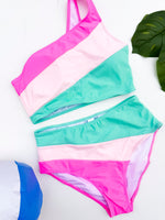 Încarcă imaginea în vizualizatorul Galerie, Set de costume de baie cu blocuri de culoare bombon
