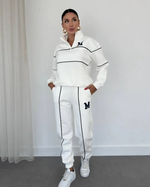 Încarcă imaginea în vizualizatorul Galerie, Costum cu dungi din bumbac, cu decolteu
