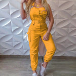 Încarcă imaginea în vizualizatorul Galerie, Buzunare Pantaloni Cargo Femei Casual Work Out Playsuits
