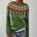 Încarcă imaginea în vizualizatorul Galerie, Pulover cu mânecă lungă cu imprimeu Skyline Forest Mint Green
