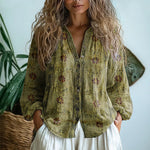 Încarcă imaginea în vizualizatorul Galerie, Cămașă respirabilă din in brodat
