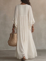 Încarcă imaginea în vizualizatorul Galerie, Rochie elegantă din dantelă și tul cu decolteu în V
