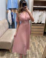 Încarcă imaginea în vizualizatorul Galerie, Rochie de vară pentru femei, plisată, cu decolteu în V, casual, de sărbătoare

