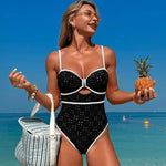 Încarcă imaginea în vizualizatorul Galerie, Costum de baie dintr-o bucată pentru femei, cu decupaj în față, în blocuri de culoare
