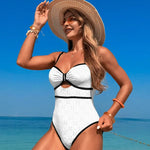 Încarcă imaginea în vizualizatorul Galerie, Costum de baie dintr-o bucată pentru femei, cu decupaj în față, în blocuri de culoare
